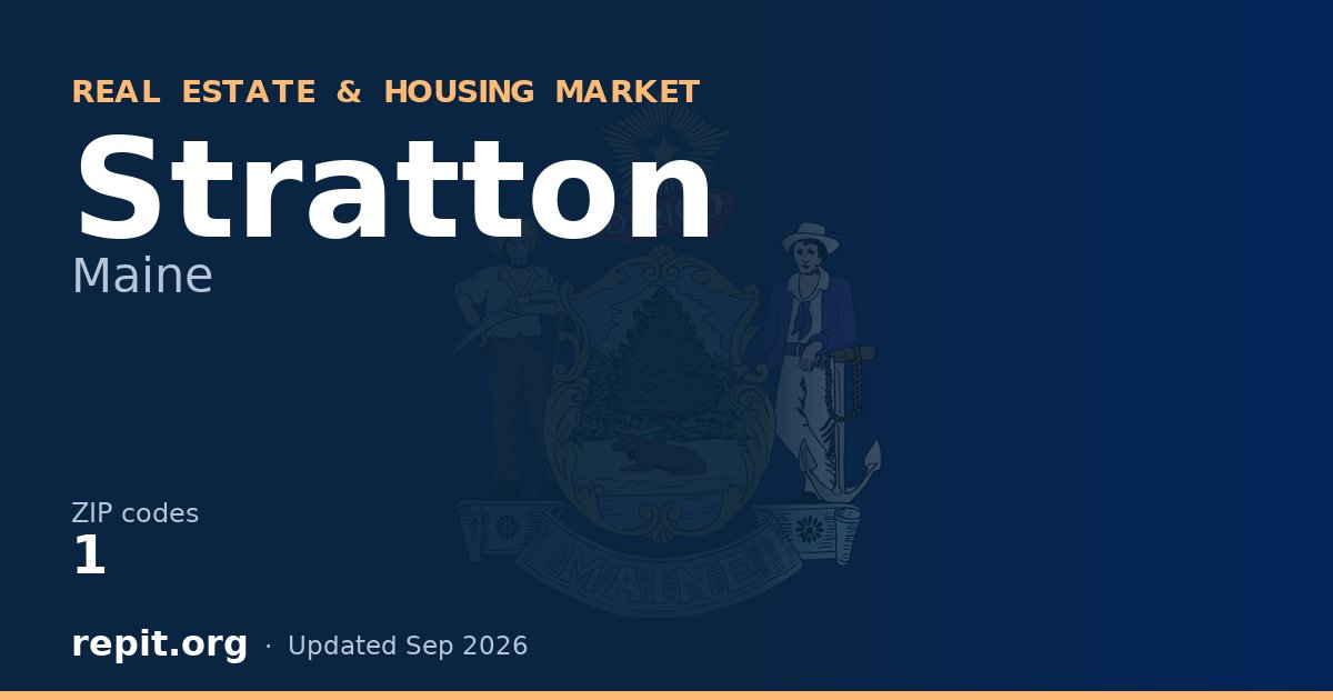 Stratton, ME real estate and housing market — 1 ZIP code