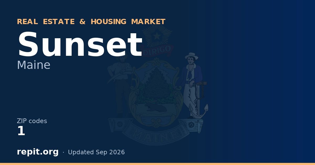 Sunset, ME real estate and housing market — 1 ZIP code