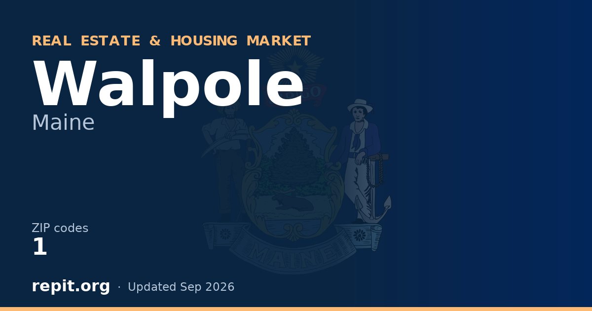Walpole, ME real estate and housing market — 1 ZIP code