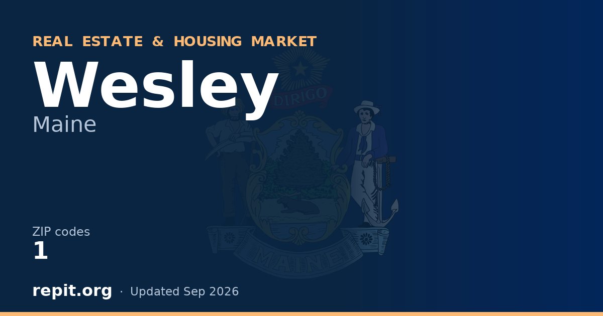 Wesley, ME real estate and housing market — 1 ZIP code