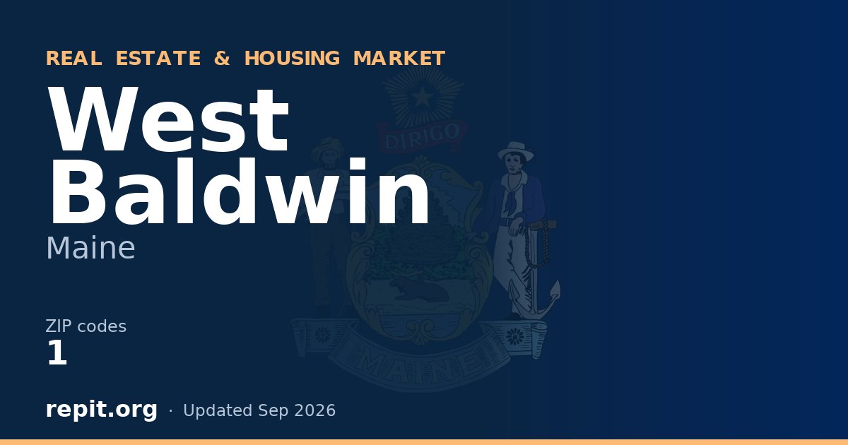West Baldwin, ME real estate and housing market — 1 ZIP code