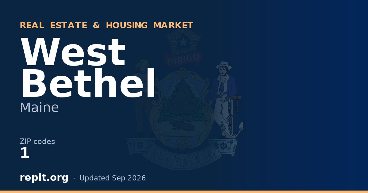 West Bethel, ME real estate and housing market — 1 ZIP code