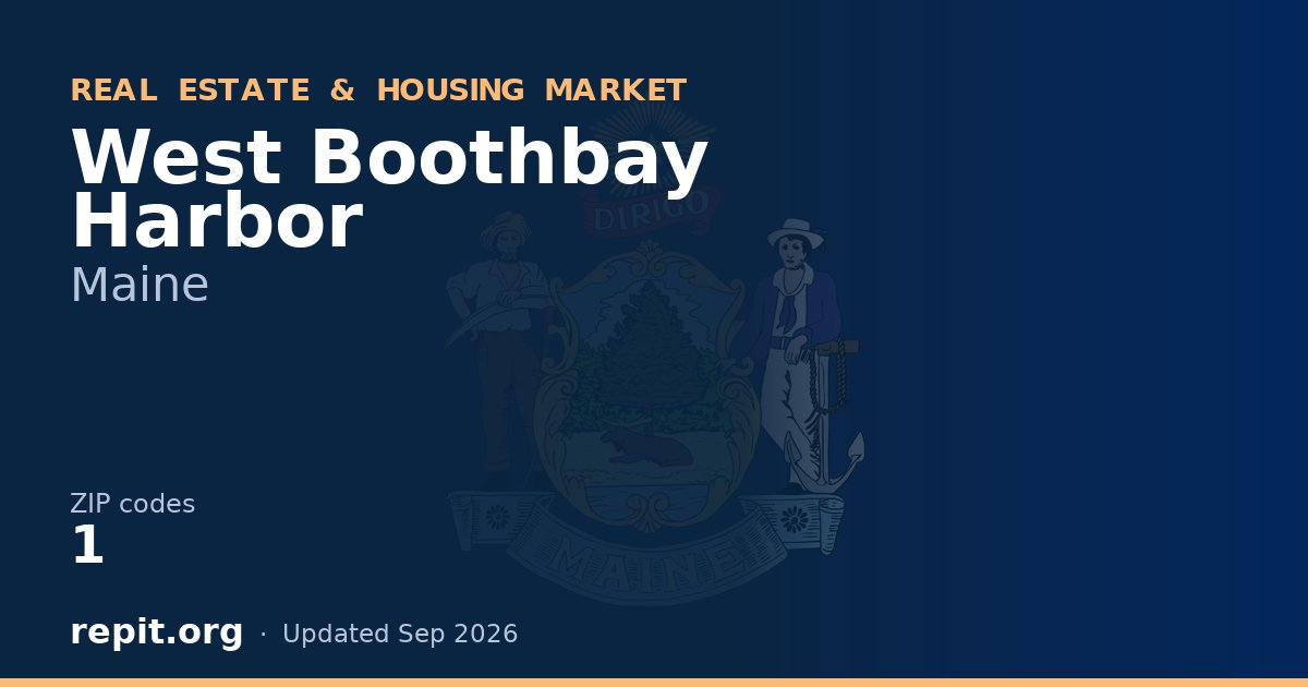 West Boothbay Harbor, ME real estate and housing market — 1 ZIP code