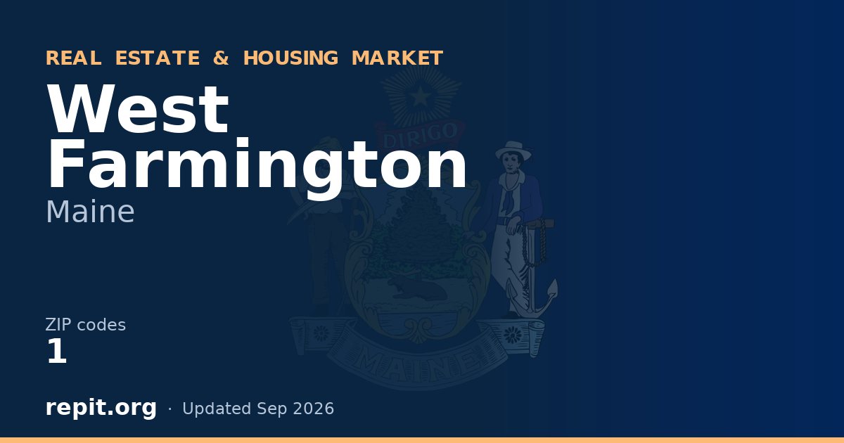 West Farmington, ME real estate and housing market — 1 ZIP code