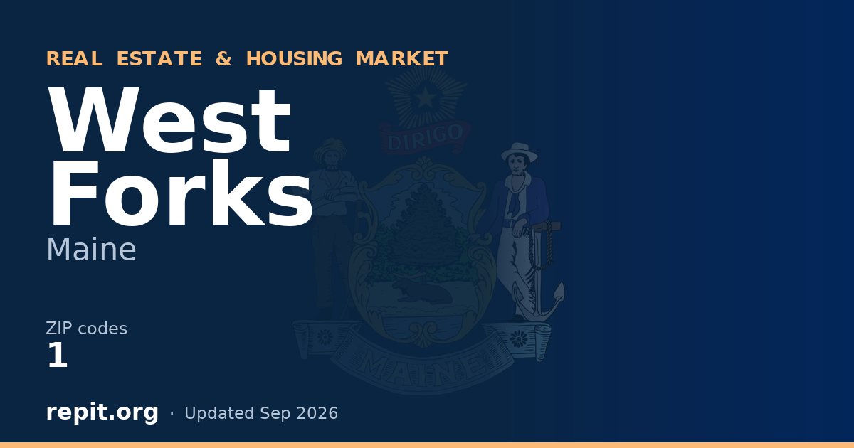 West Forks, ME real estate and housing market — 1 ZIP code