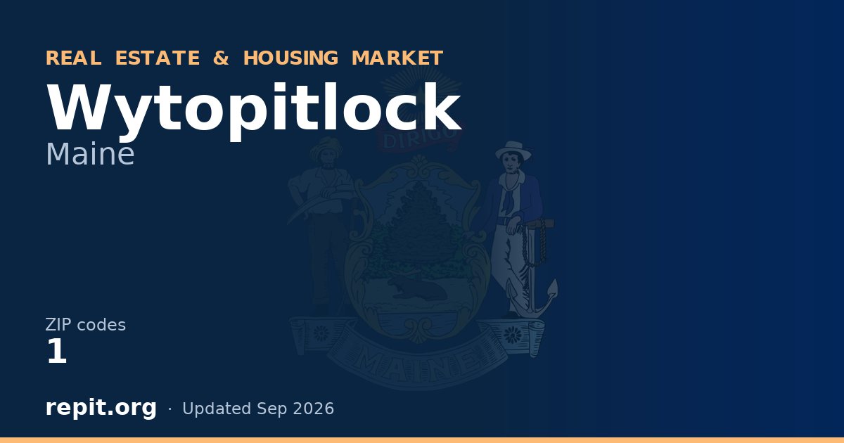 Wytopitlock, ME real estate and housing market — 1 ZIP code