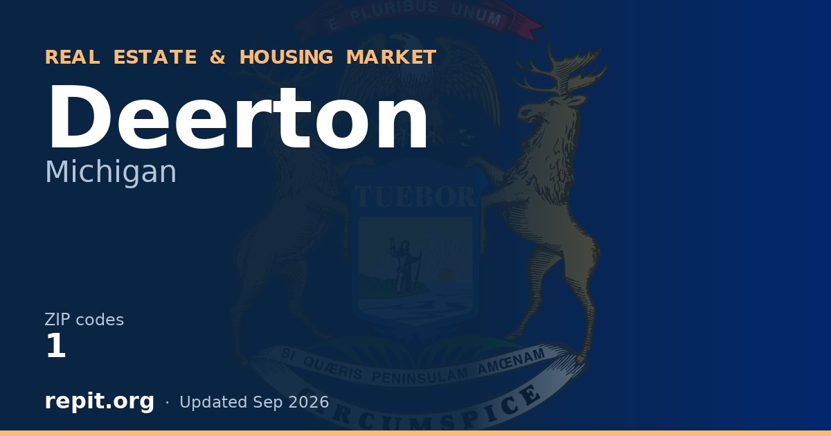 Deerton, MI real estate and housing market — 1 ZIP code
