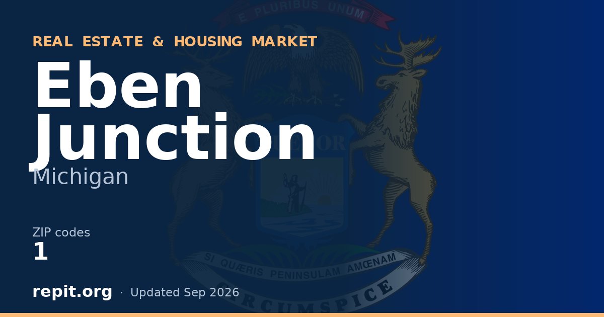 Eben Junction, MI real estate and housing market — 1 ZIP code