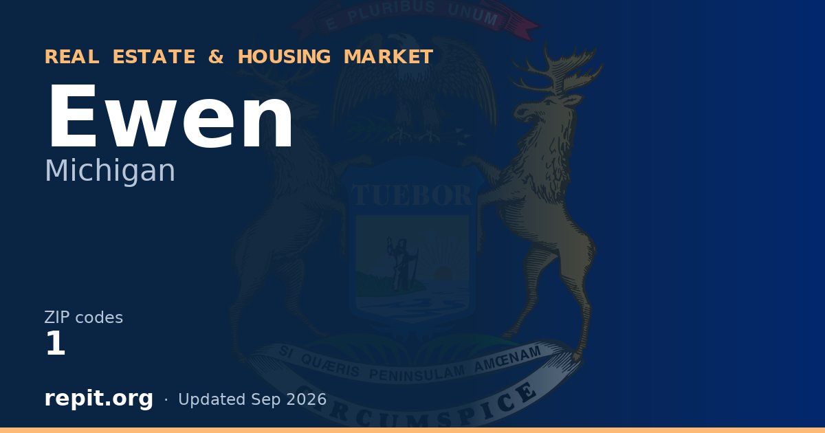 Ewen, MI real estate and housing market — 1 ZIP code