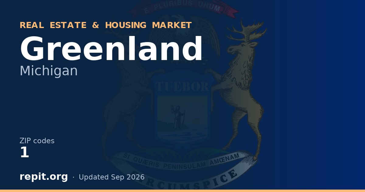 Greenland, MI real estate and housing market — 1 ZIP code