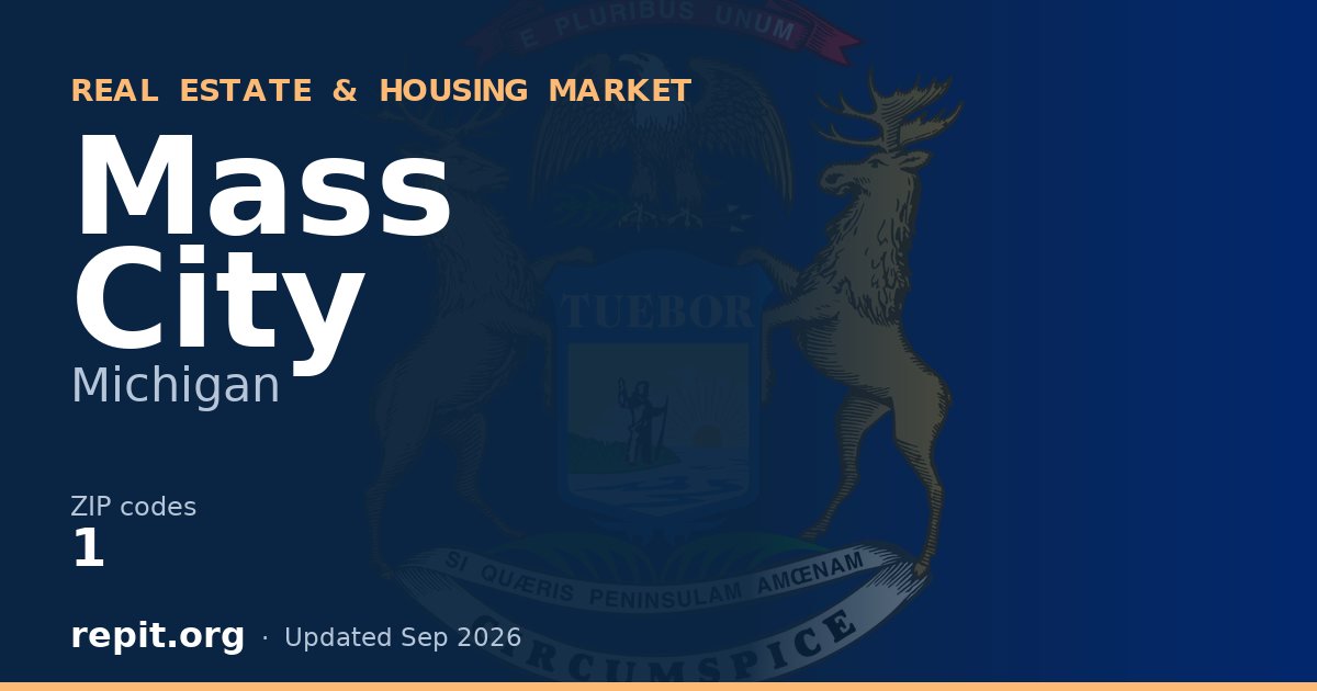Mass City, MI real estate and housing market — 1 ZIP code