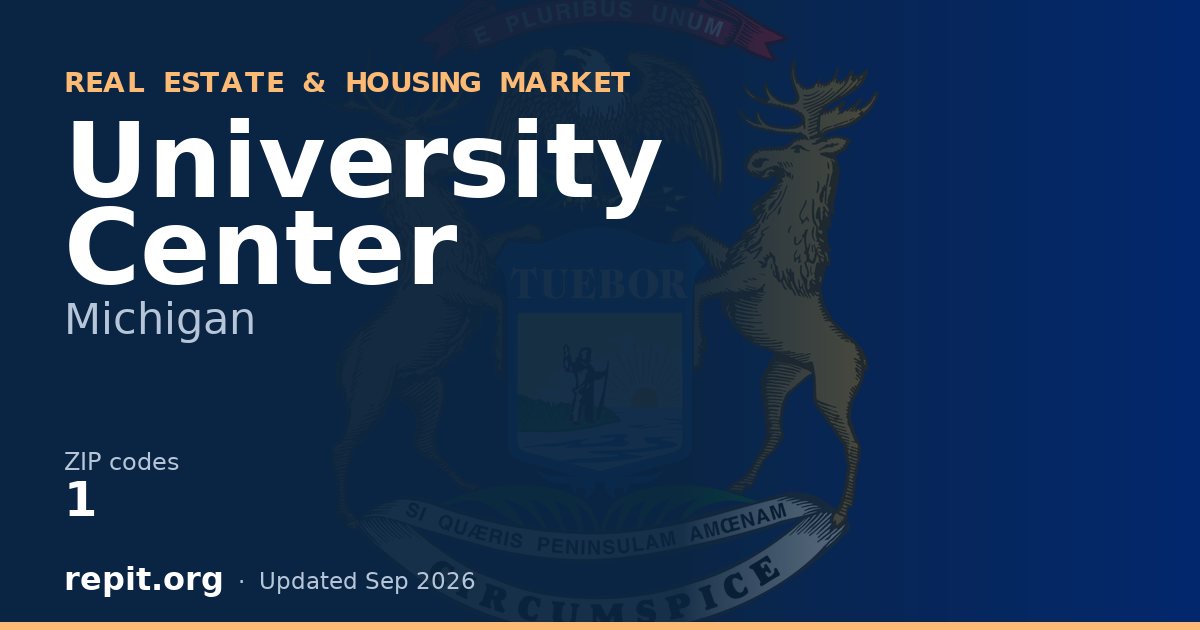 University Center, MI real estate and housing market — 1 ZIP code