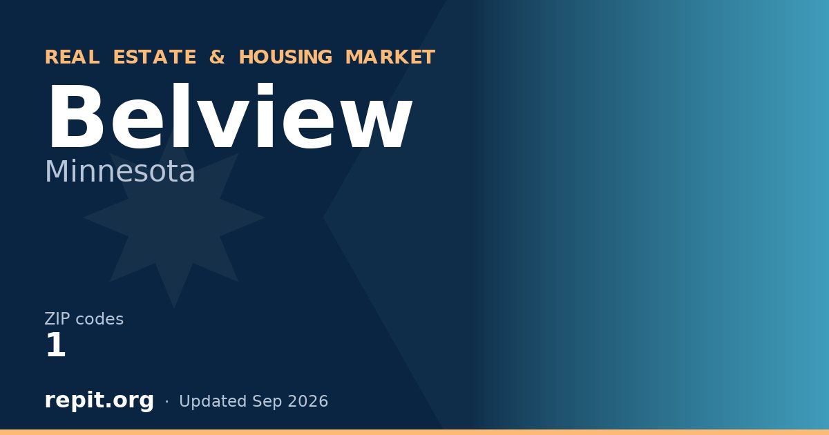 Belview, MN real estate and housing market — 1 ZIP code