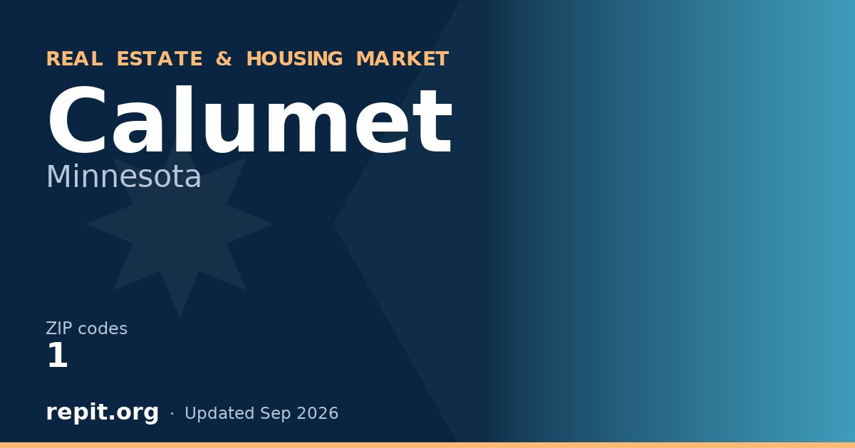 Calumet, MN real estate and housing market — 1 ZIP code