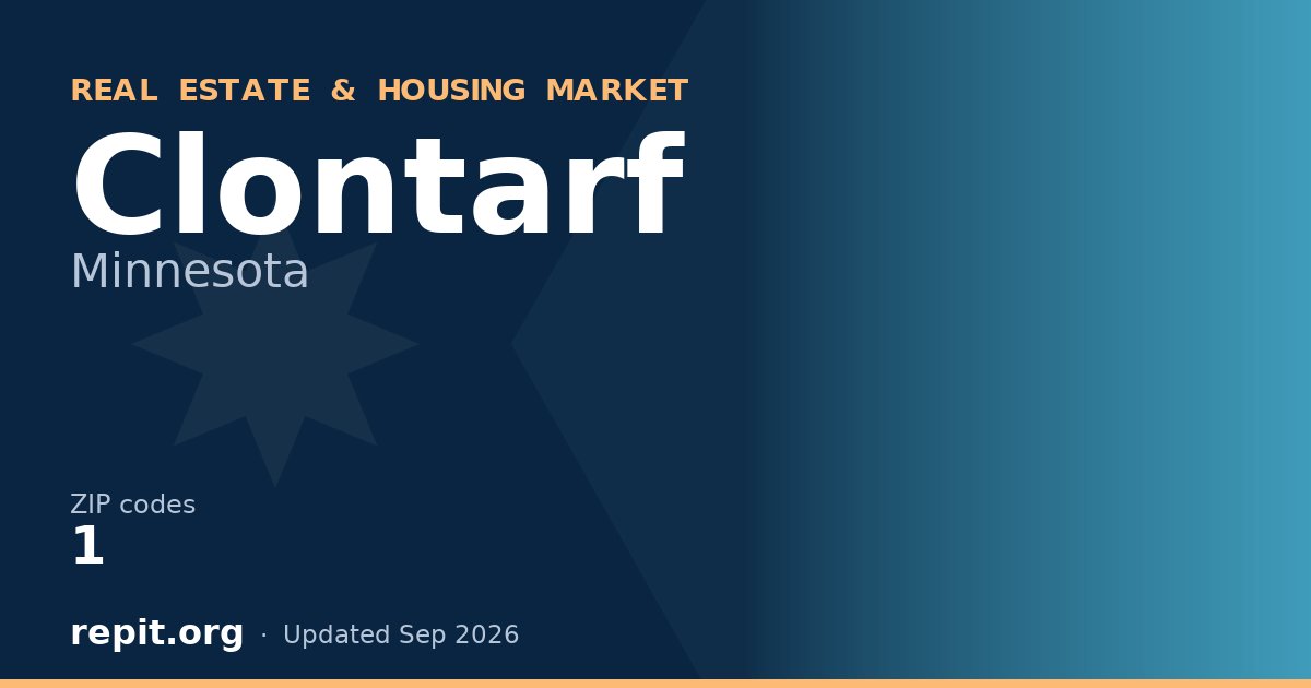 Clontarf, MN real estate and housing market — 1 ZIP code