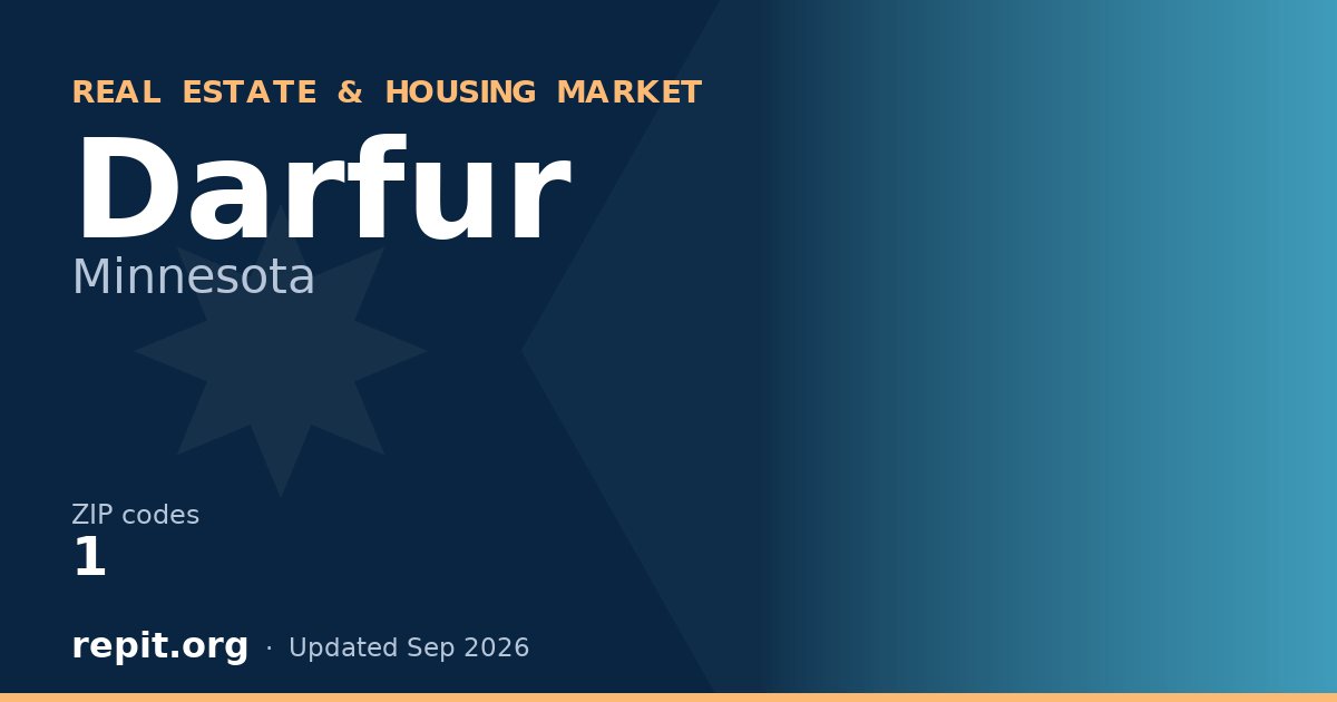 Darfur, MN real estate and housing market — 1 ZIP code