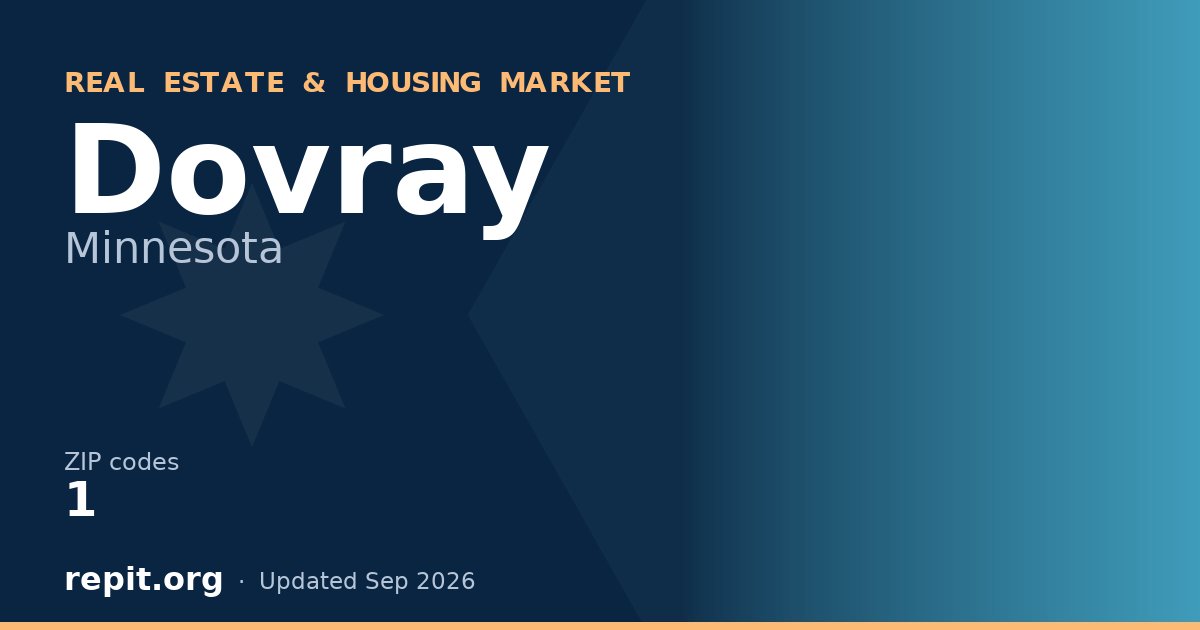 Dovray, MN real estate and housing market — 1 ZIP code