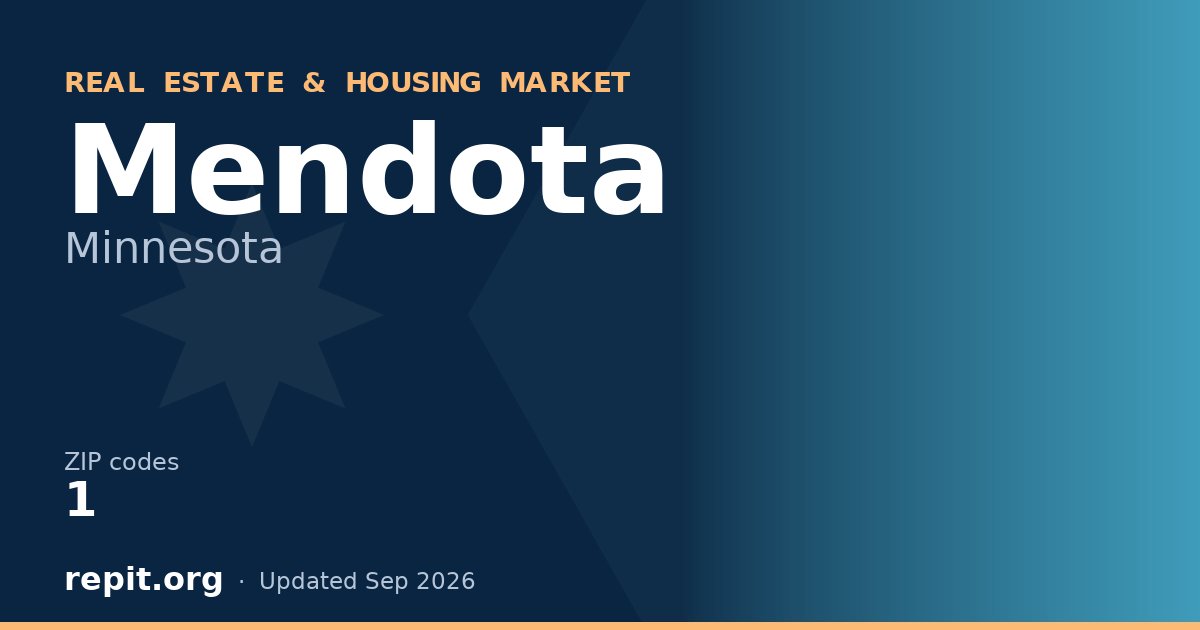 Mendota, MN real estate and housing market — 1 ZIP code
