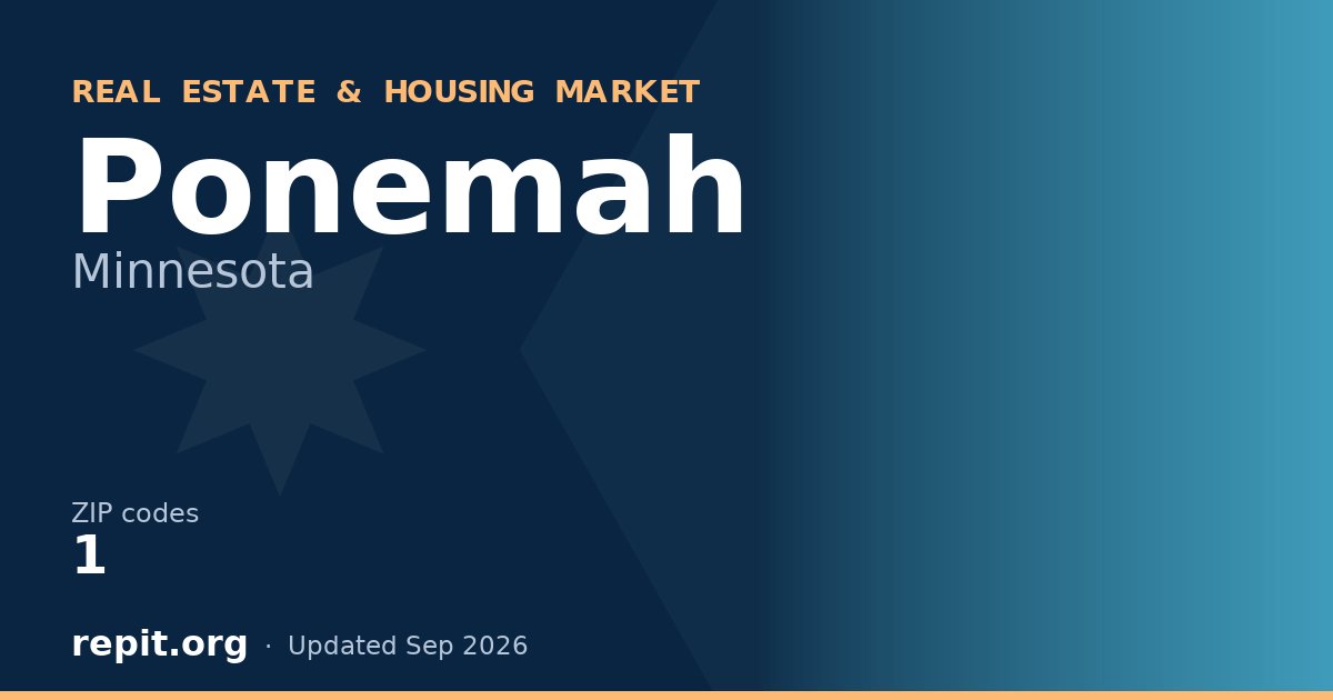 Ponemah, MN real estate and housing market — 1 ZIP code