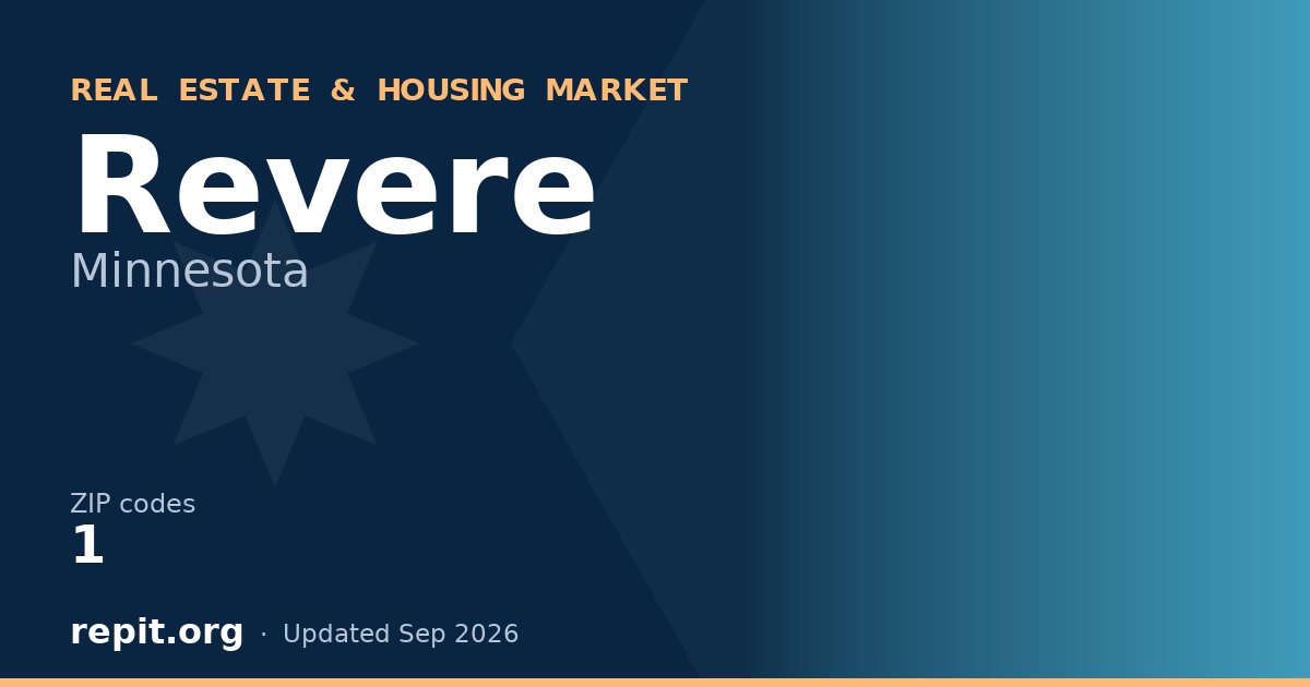 Revere, MN real estate and housing market — 1 ZIP code
