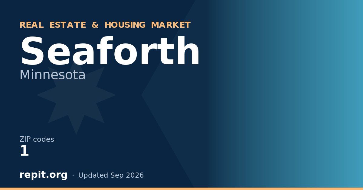 Seaforth, MN real estate and housing market — 1 ZIP code