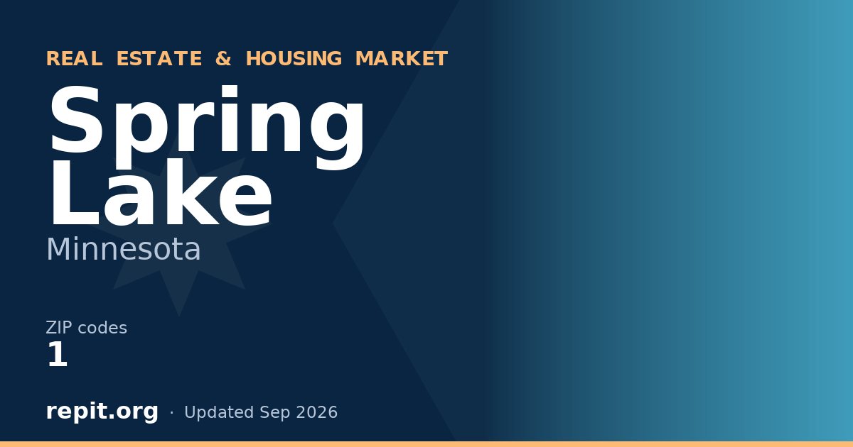 Spring Lake, MN real estate and housing market — 1 ZIP code