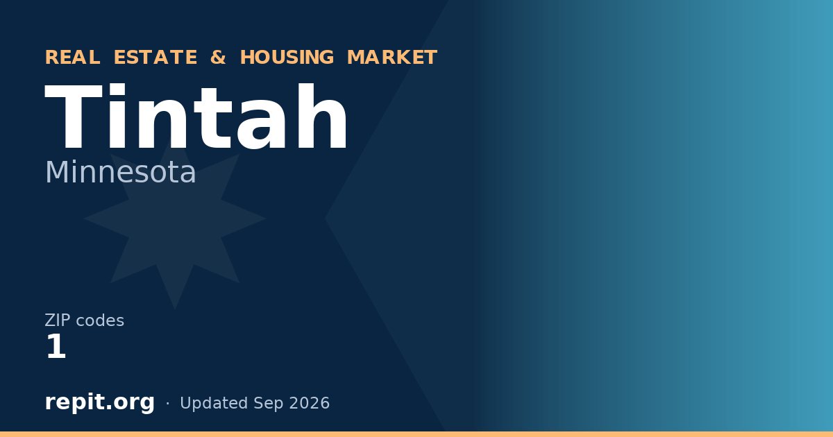 Tintah, MN real estate and housing market — 1 ZIP code