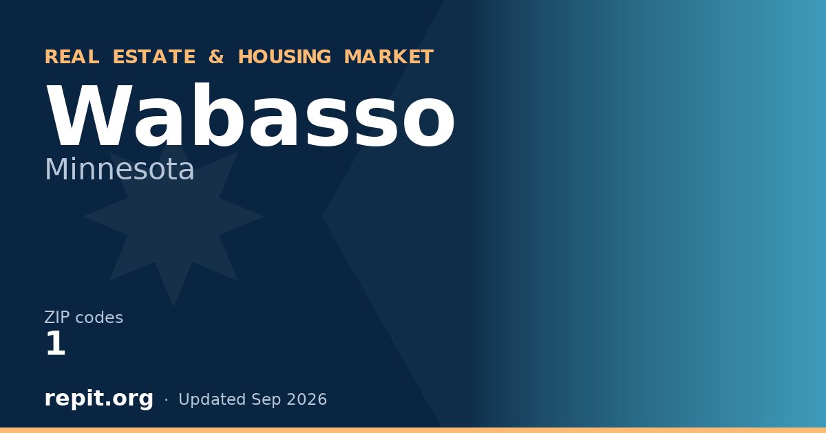 Wabasso, MN real estate and housing market — 1 ZIP code