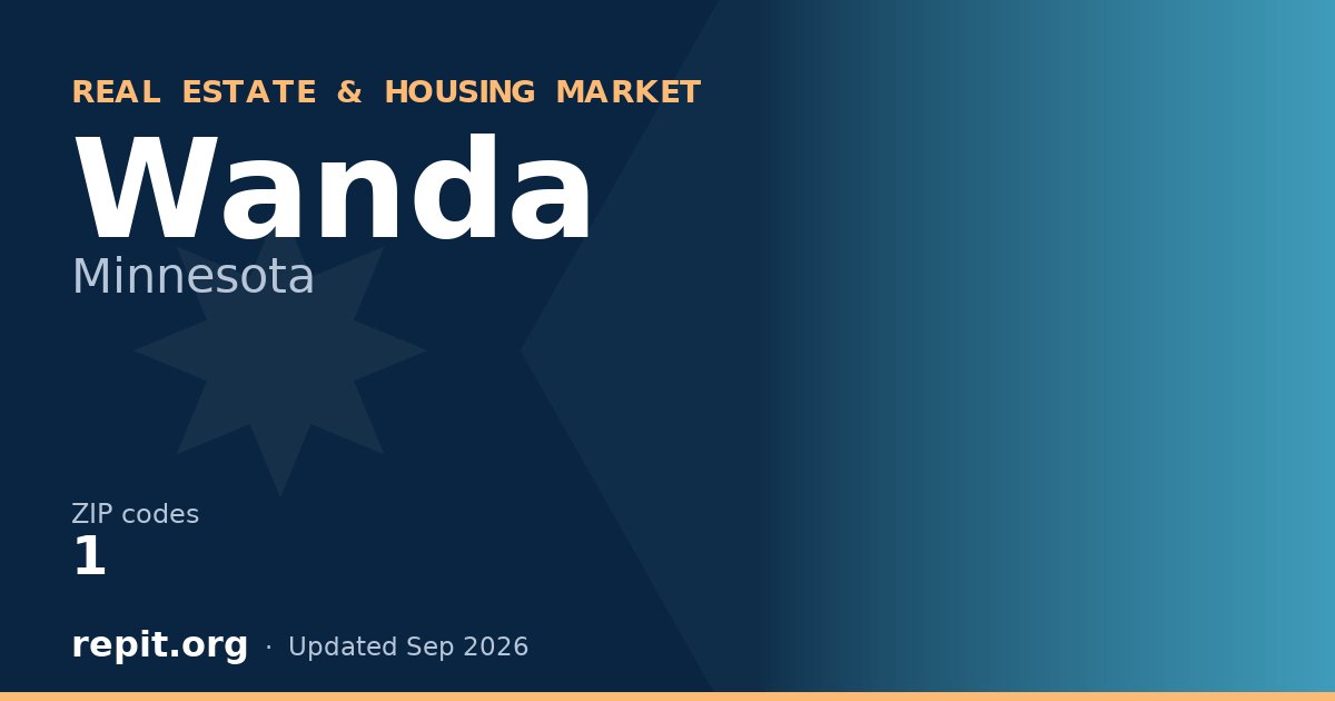 Wanda, MN real estate and housing market — 1 ZIP code