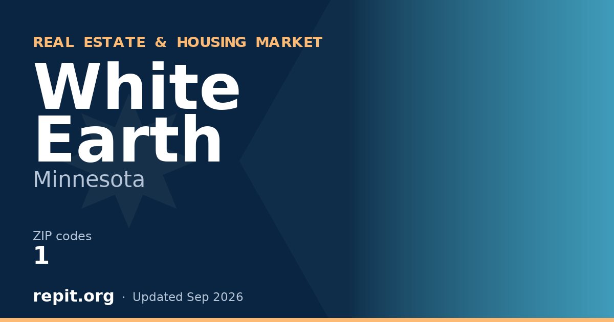 White Earth, MN real estate and housing market — 1 ZIP code