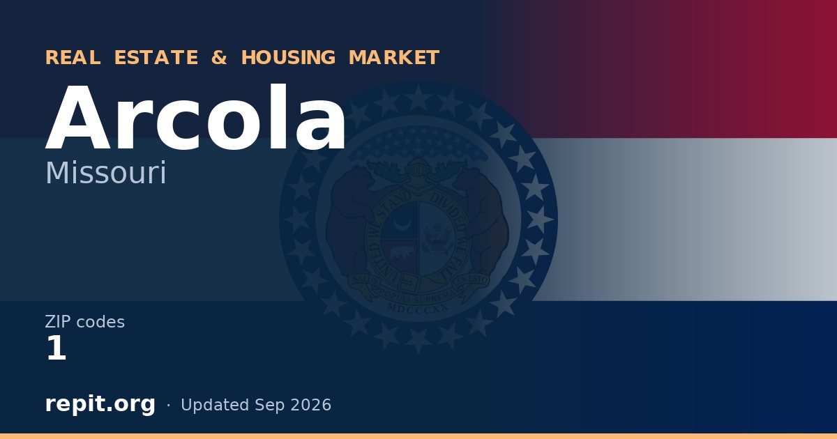 Arcola, MO real estate and housing market — 1 ZIP code