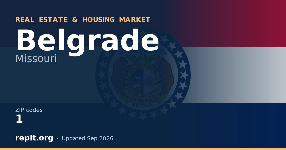 Belgrade, MO real estate and housing market — 1 ZIP code
