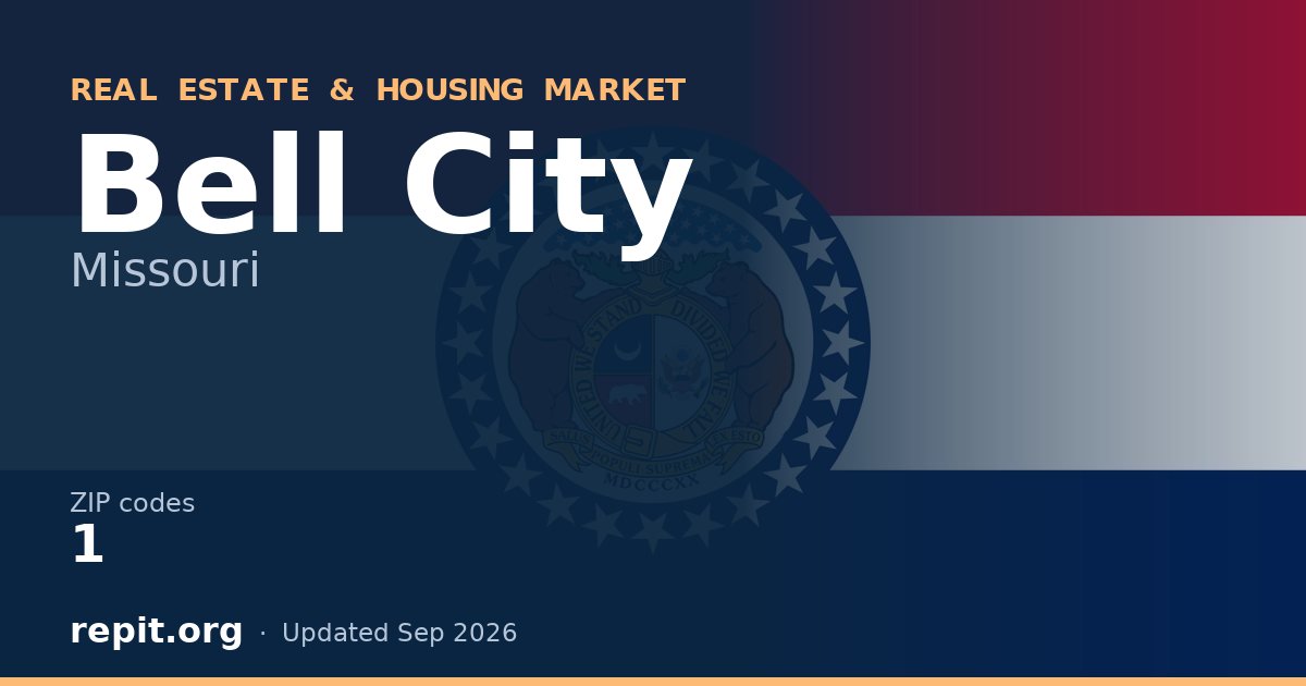 Bell City, MO real estate and housing market — 1 ZIP code
