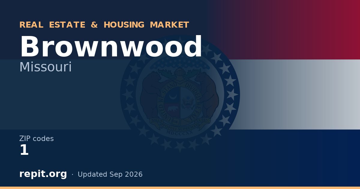 Brownwood, MO real estate and housing market — 1 ZIP code