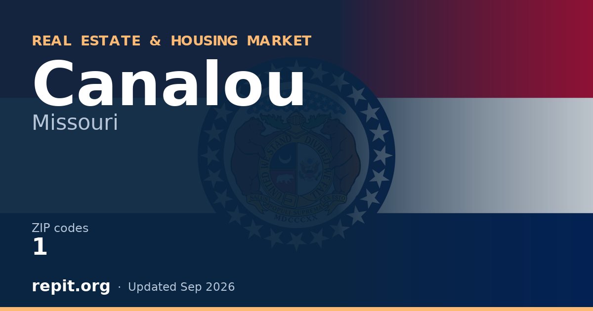 Canalou, MO real estate and housing market — 1 ZIP code