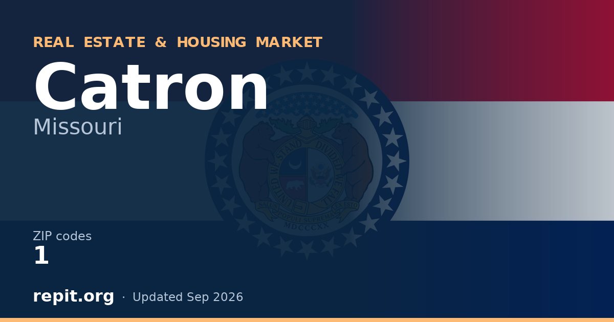 Catron, MO real estate and housing market — 1 ZIP code