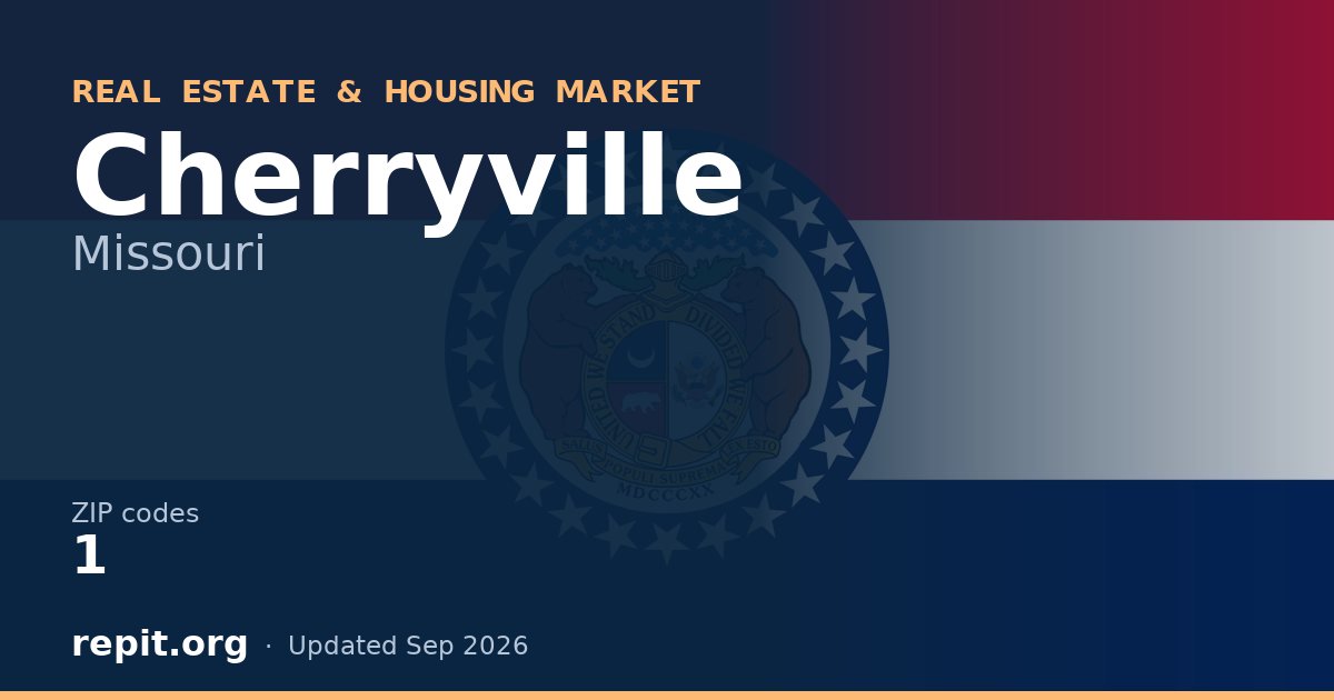 Cherryville, MO real estate and housing market — 1 ZIP code