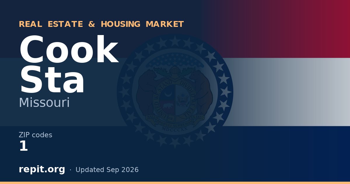 Cook Sta, MO real estate and housing market — 1 ZIP code