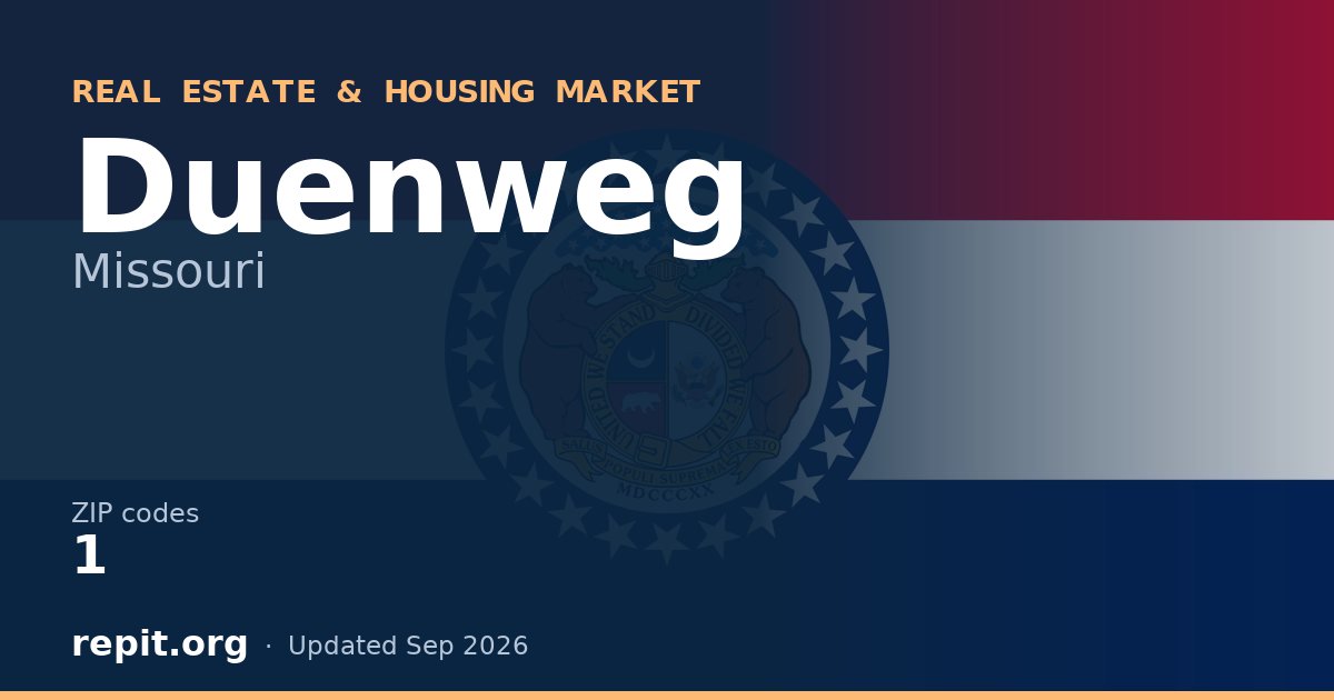 Duenweg, MO real estate and housing market — 1 ZIP code