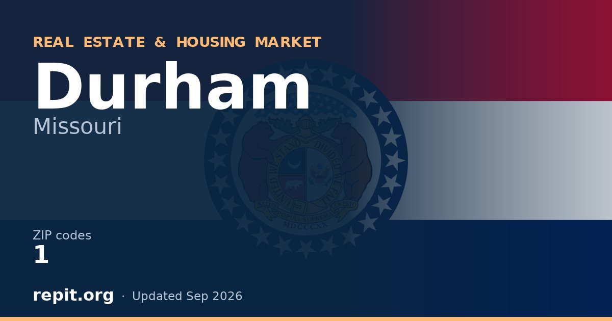 Durham, MO real estate and housing market — 1 ZIP code