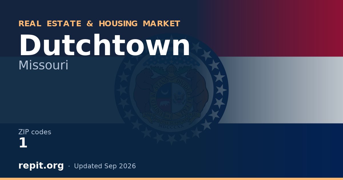 Dutchtown, MO real estate and housing market — 1 ZIP code