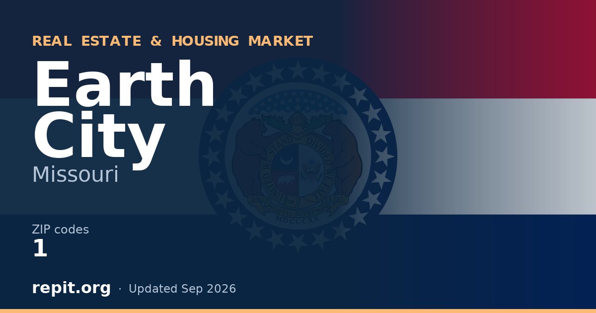 Earth City, MO real estate and housing market — 1 ZIP code