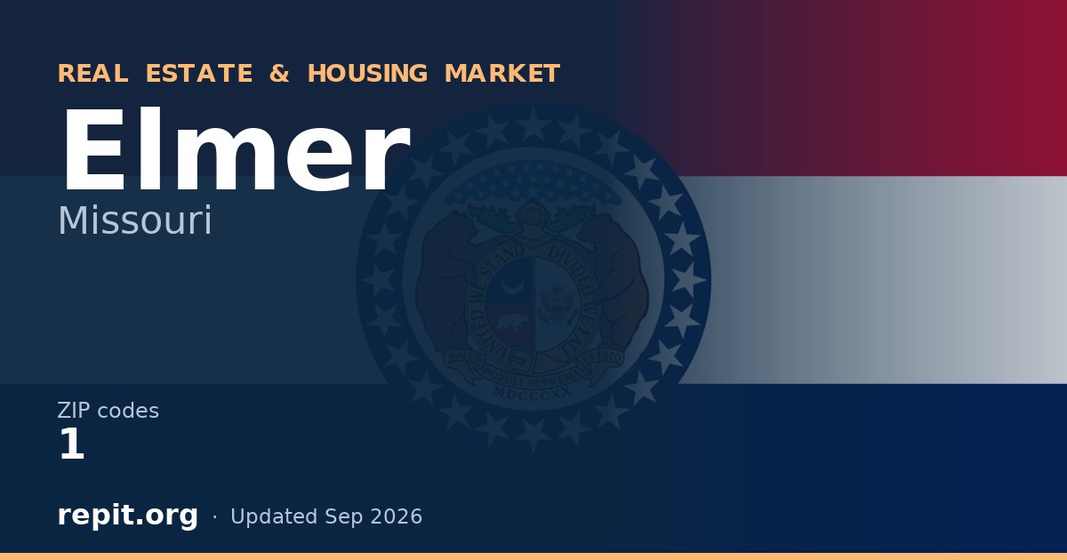 Elmer, MO real estate and housing market — 1 ZIP code