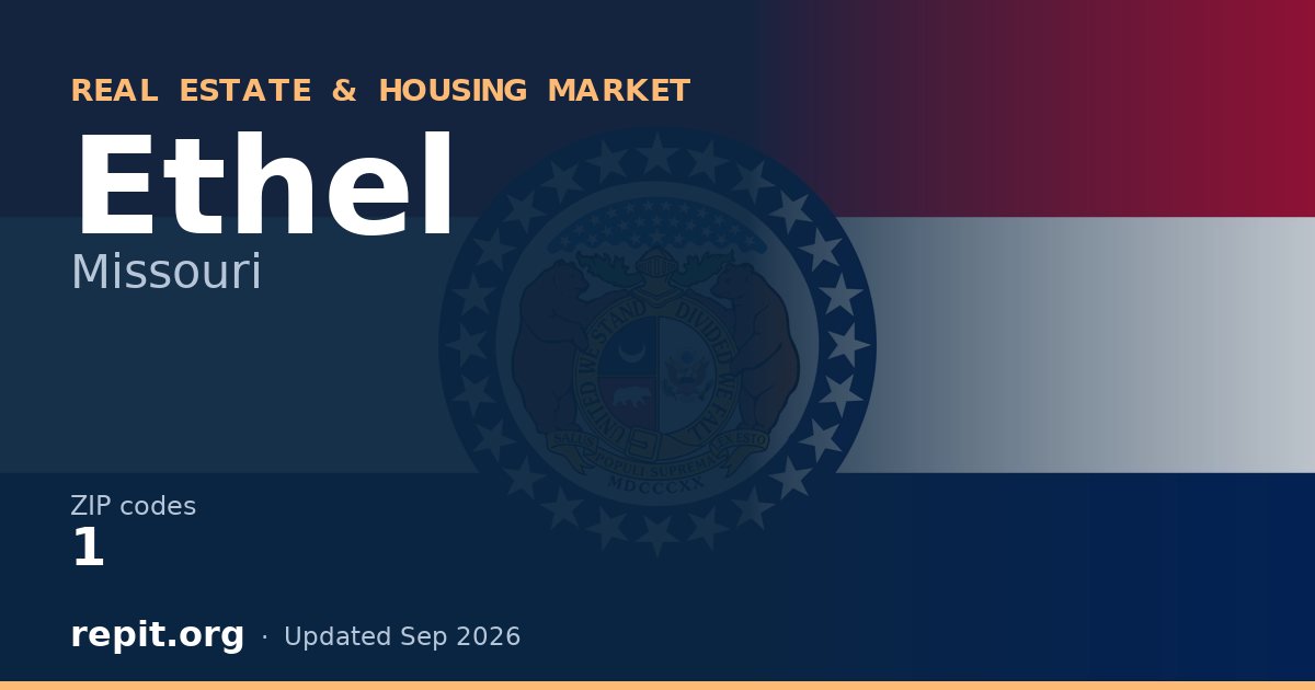 Ethel, MO real estate and housing market — 1 ZIP code