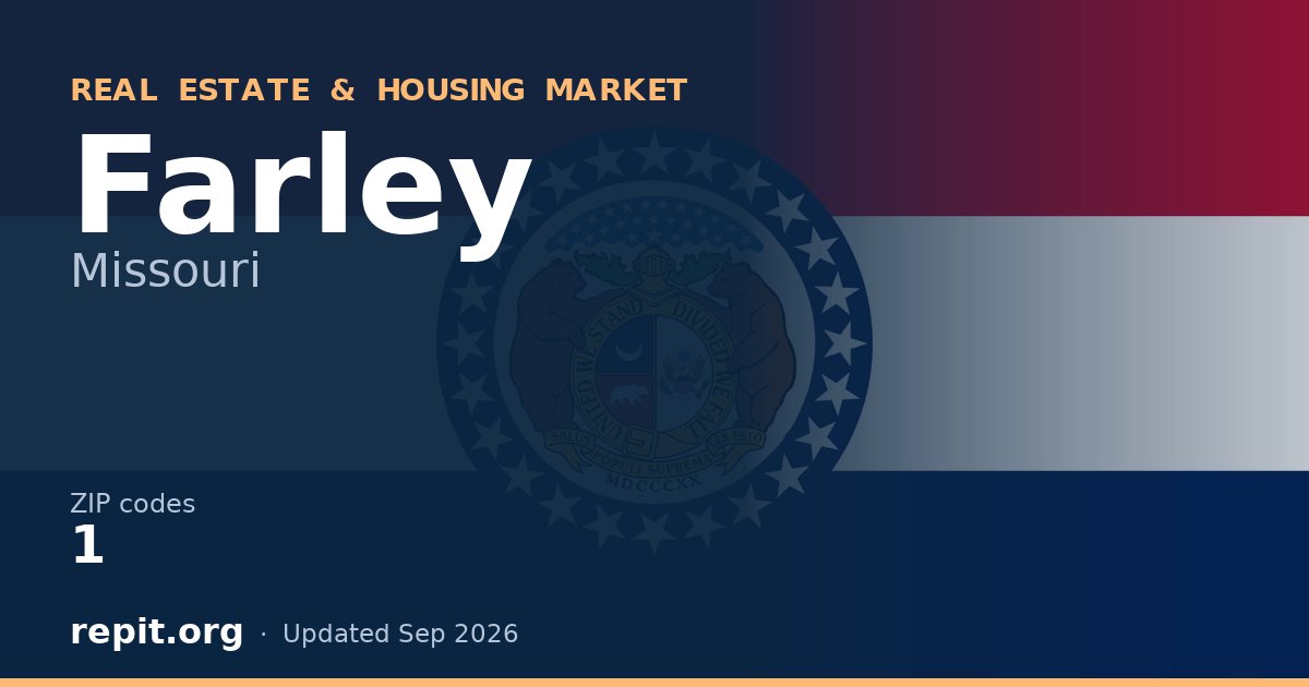 Farley, MO real estate and housing market — 1 ZIP code