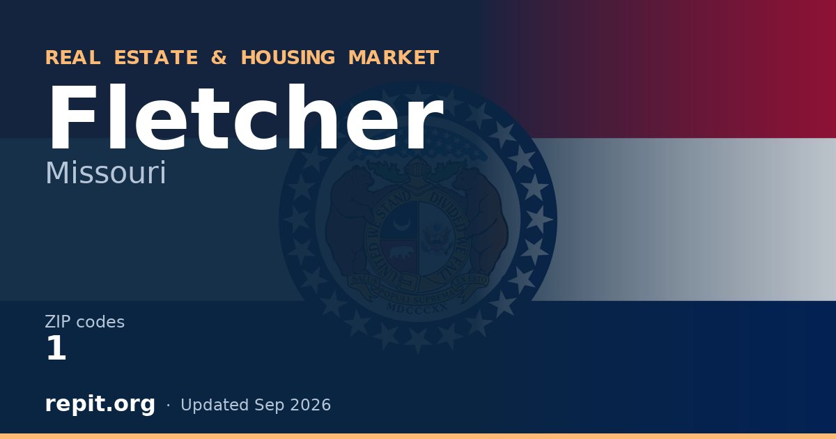 Fletcher, MO real estate and housing market — 1 ZIP code