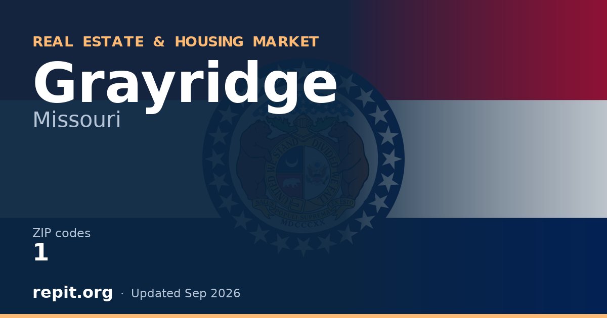 Grayridge, MO real estate and housing market — 1 ZIP code