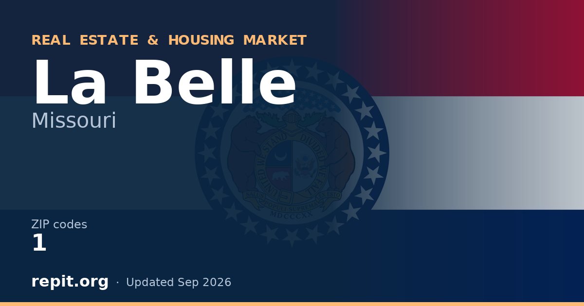 La Belle, MO real estate and housing market — 1 ZIP code