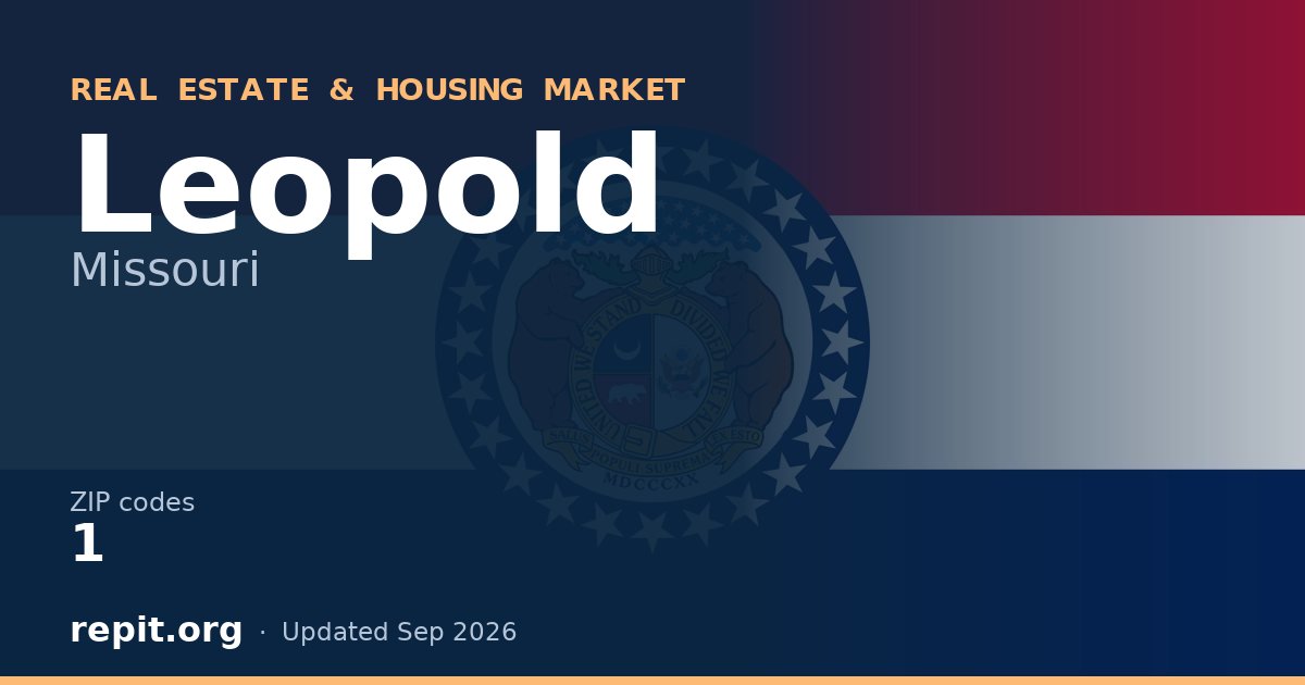 Leopold, MO real estate and housing market — 1 ZIP code