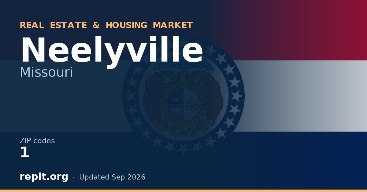 Neelyville, MO real estate and housing market — 1 ZIP code